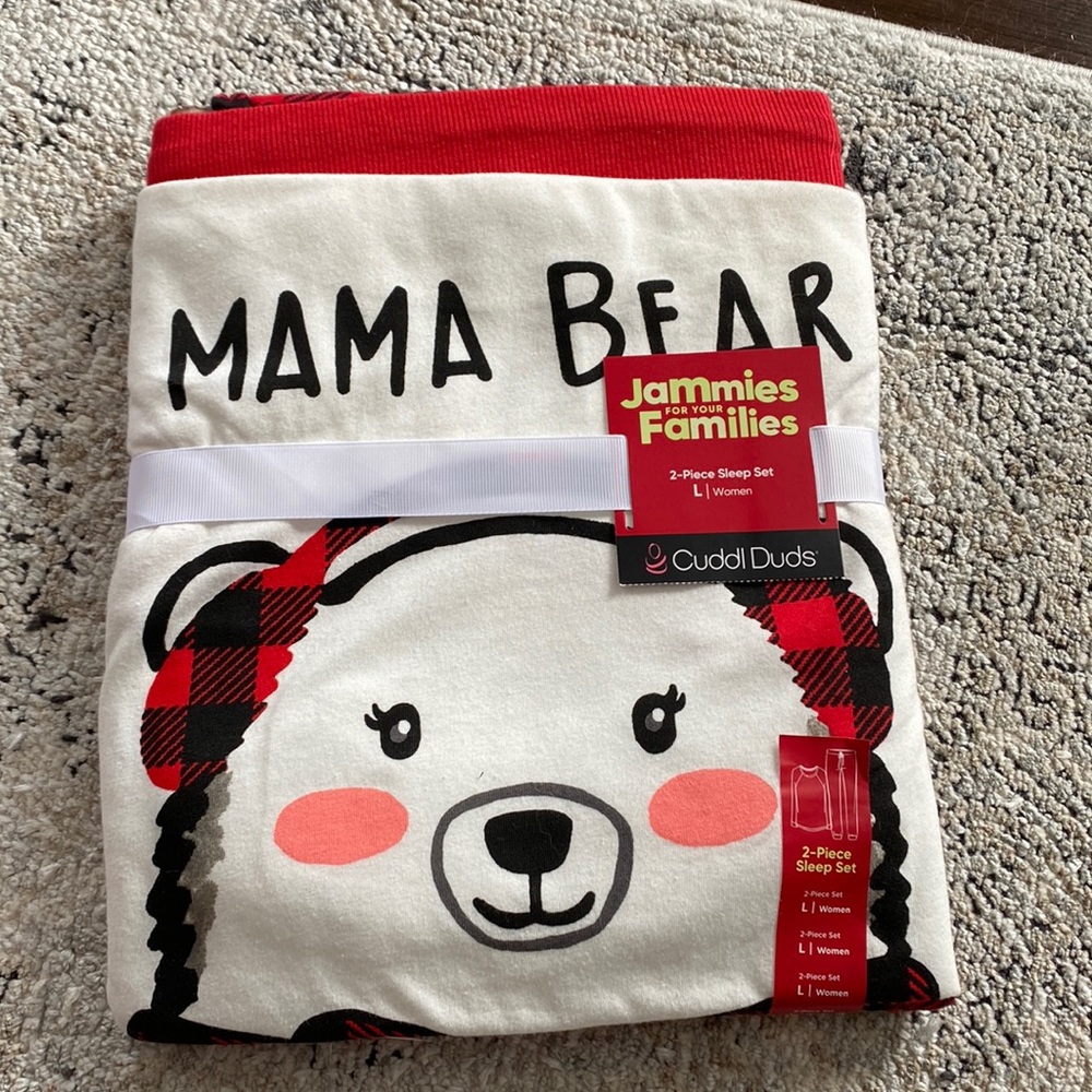 Mama Bear Long Sleeve 2 Piece Pajamas Sleep Set